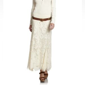 Polo ralph Lauren lace maxi side buttons skirt